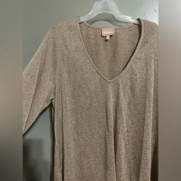 Show Me Your Mumu sparkly gold Clark tunic top size XXL - Picture 4 of 8